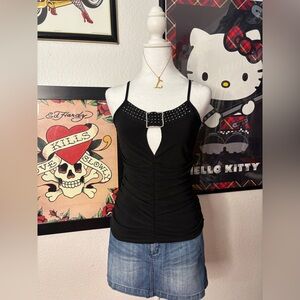 Black Vizio Tank Cami Top